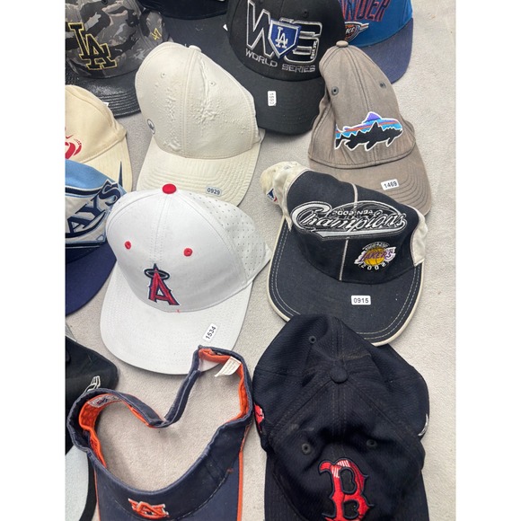 Huge Hat Lot 25 Nike Patagonia Levis MLB NFL NBA Snapback Trucker Visor Bundle - Picture 4 of 6